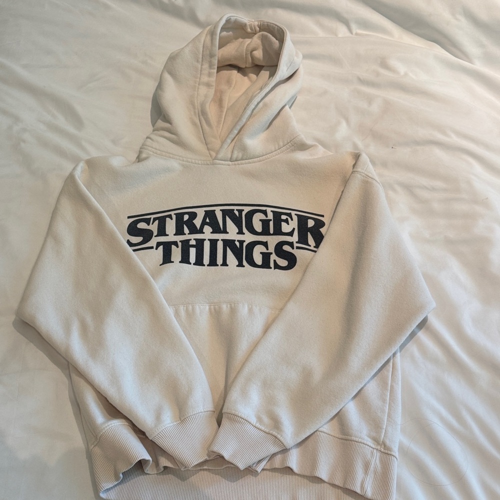 Zara Cream Stranger Things Hoodie